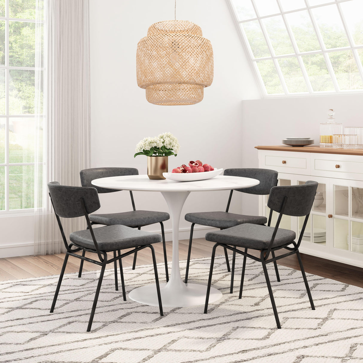 ZUO Charon Dining Chair (Set of 2) Vintage Black