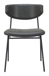 ZUO Charon Dining Chair (Set of 2) Vintage Black