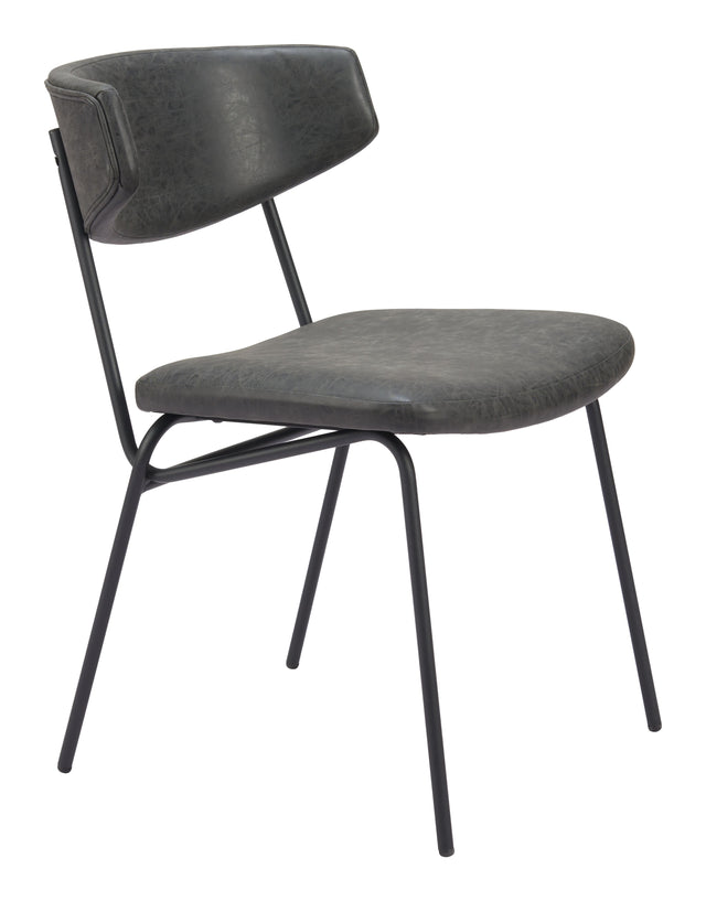 ZUO Charon Dining Chair (Set of 2) Vintage Black