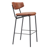 ZUO Charon Barstool (Set of 2) Vintage Brown