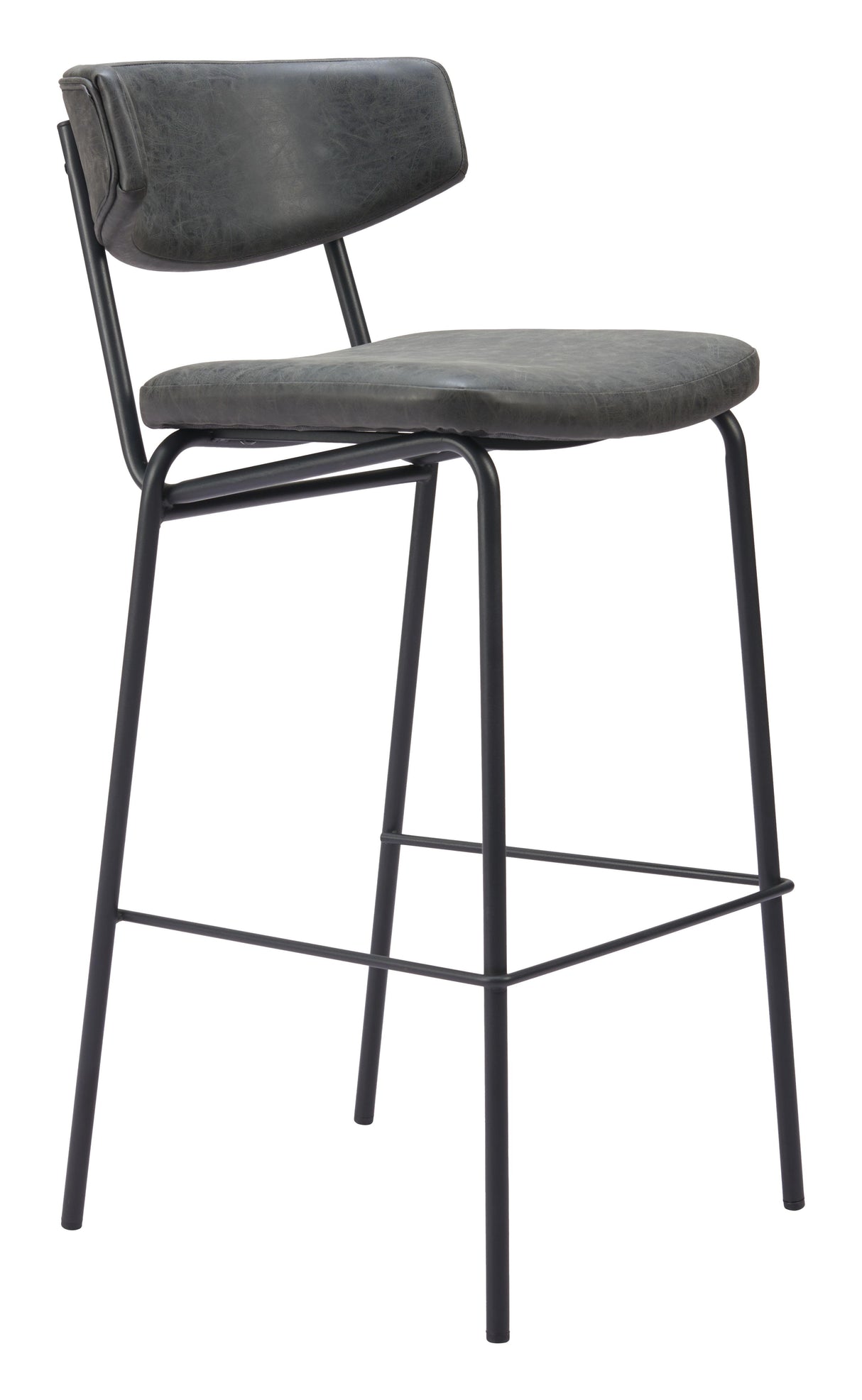 ZUO Charon Barstool (Set of 2) Vintage Black