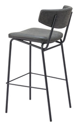 ZUO Charon Barstool (Set of 2) Vintage Black