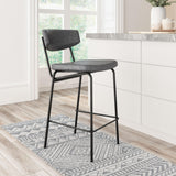 ZUO Charon Counter Stool (Set of 2) Vintage Black
