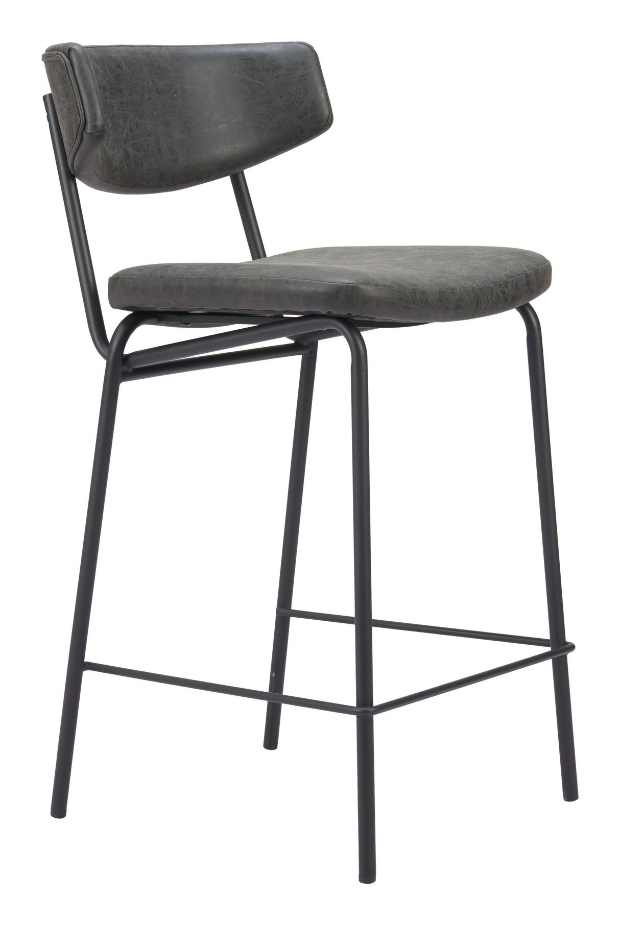 ZUO Charon Counter Stool (Set of 2) Vintage Black