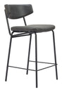 ZUO Charon Counter Stool (Set of 2) Vintage Black