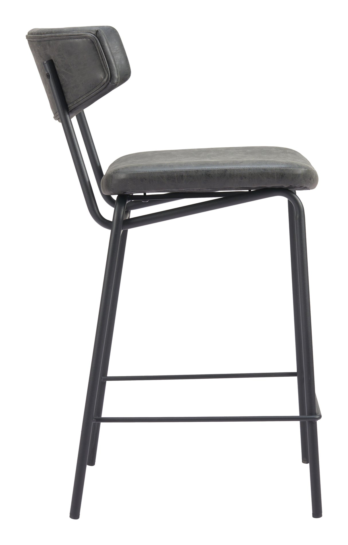 ZUO Charon Counter Stool (Set of 2) Vintage Black