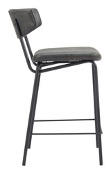 ZUO Charon Counter Stool (Set of 2) Vintage Black