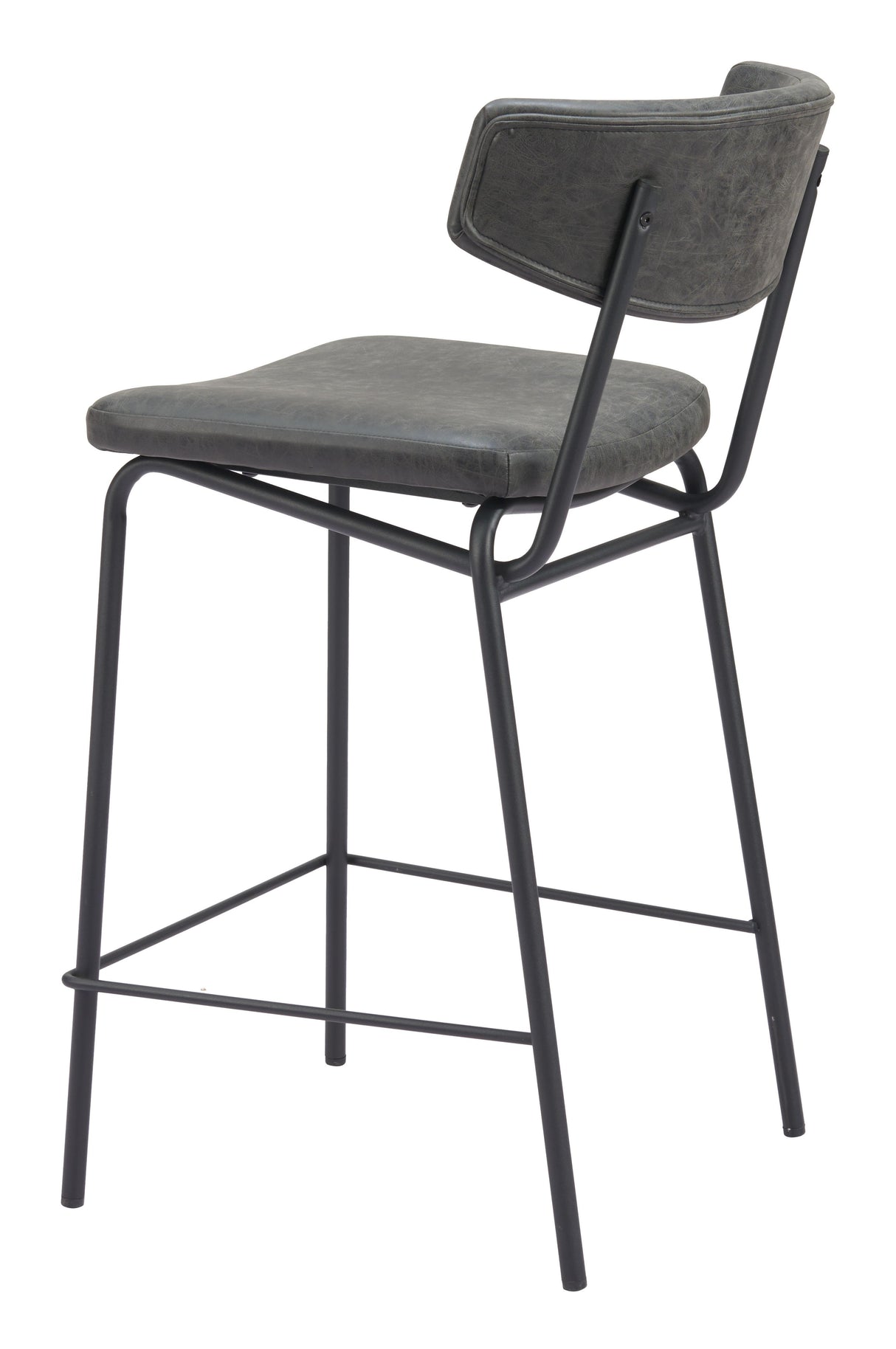 ZUO Charon Counter Stool (Set of 2) Vintage Black