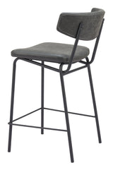 ZUO Charon Counter Stool (Set of 2) Vintage Black