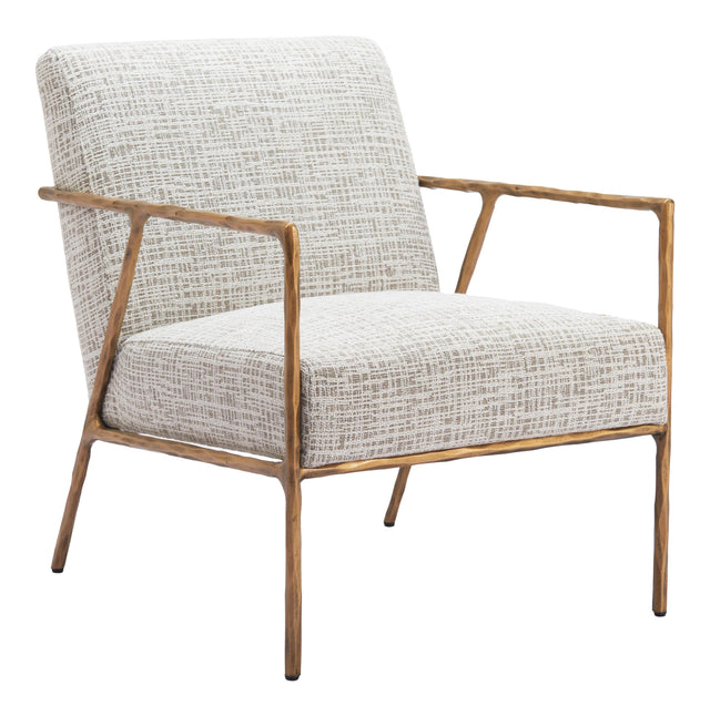 ZUO Norrebro Accent Chair Beige Frost
