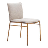 ZUO Nordvest Dining Chair Beige & Gold