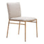 ZUO Nordvest Dining Chair Beige & Gold