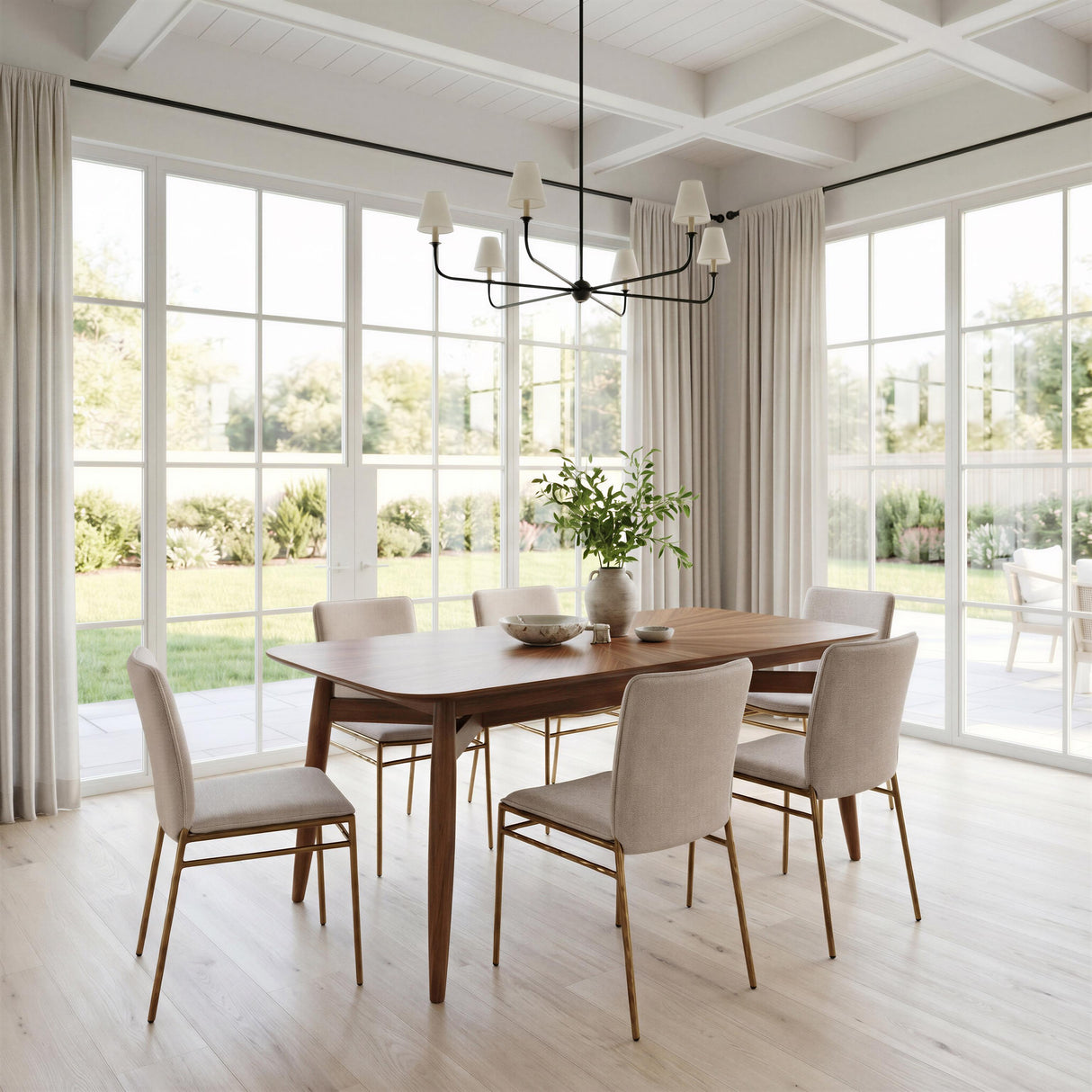 ZUO Nordvest Dining Chair Beige & Gold
