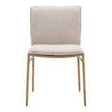 ZUO Nordvest Dining Chair Beige & Gold