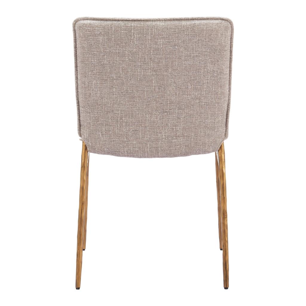 ZUO Nordvest Dining Chair Beige & Gold