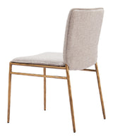ZUO Nordvest Dining Chair Beige & Gold