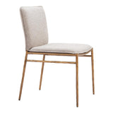 ZUO Nordvest Dining Chair Beige & Gold