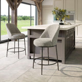 ZUO Nordhavn Swivel Counter Stool Gray