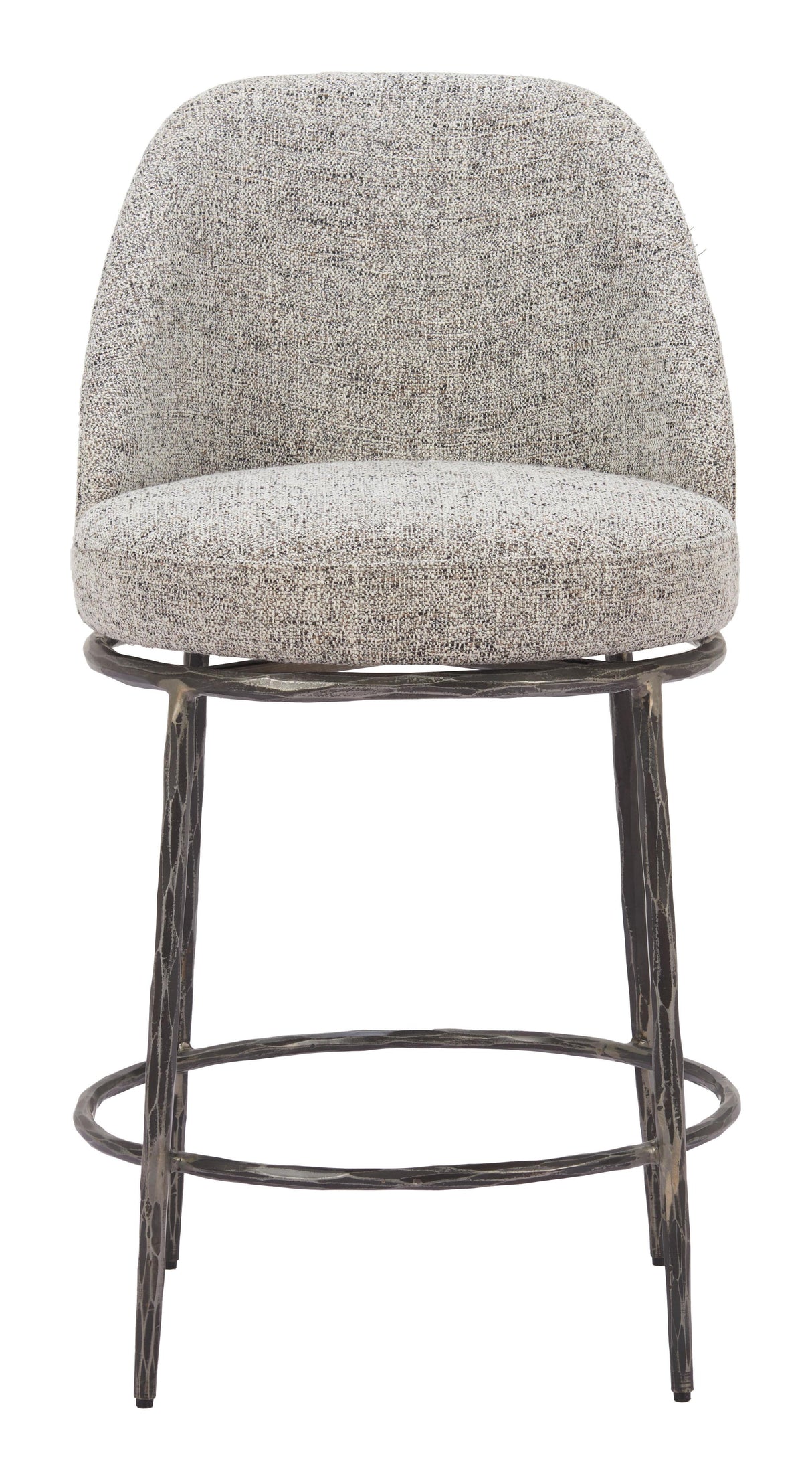 ZUO Nordhavn Swivel Counter Stool Gray