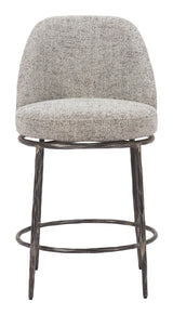 ZUO Nordhavn Swivel Counter Stool Gray