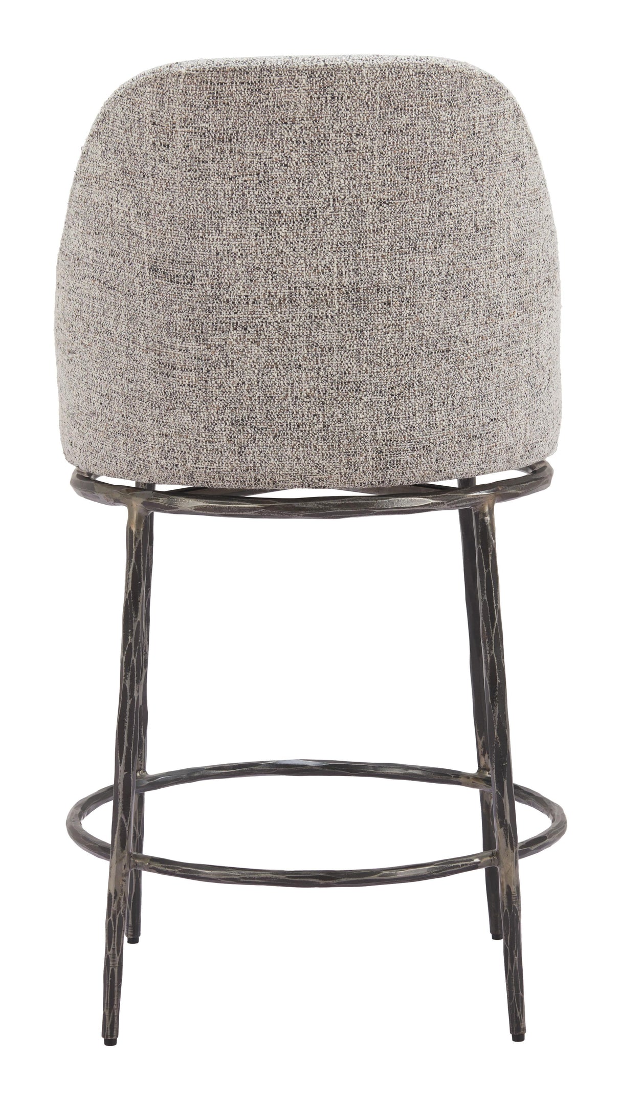 ZUO Nordhavn Swivel Counter Stool Gray