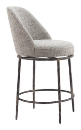 ZUO Nordhavn Swivel Counter Stool Gray