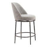 ZUO Nordhavn Swivel Counter Stool Gray