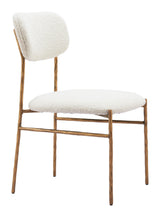ZUO Sydhavnen Dining Chair Cream & Gold