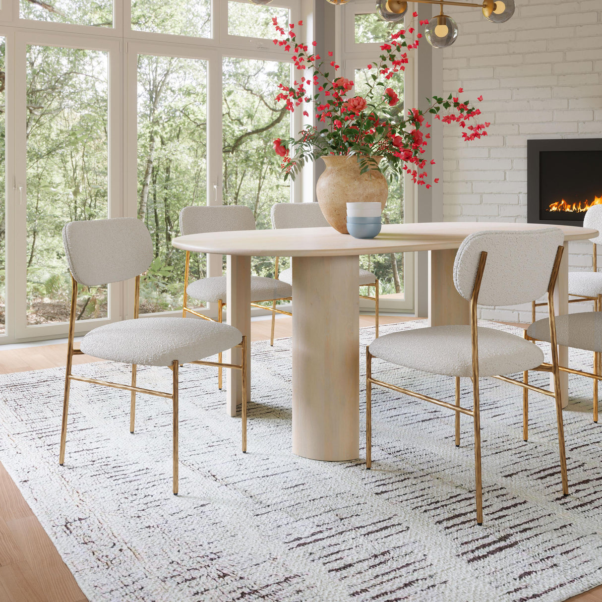 ZUO Sydhavnen Dining Chair Cream & Gold