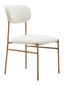 ZUO Sydhavnen Dining Chair Cream & Gold