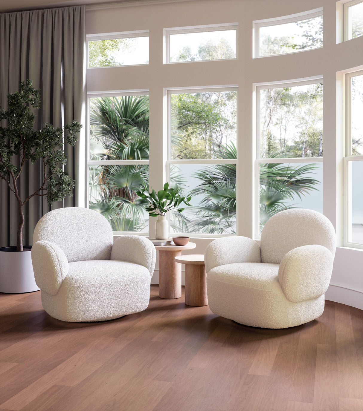 ZUO Pilka Swivel Chair White