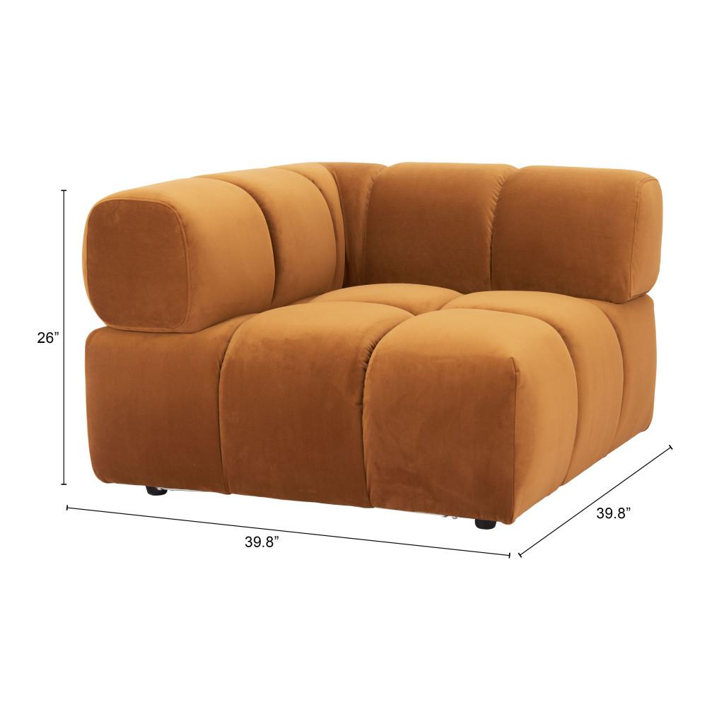 ZUO Rist Corner Chair Brown