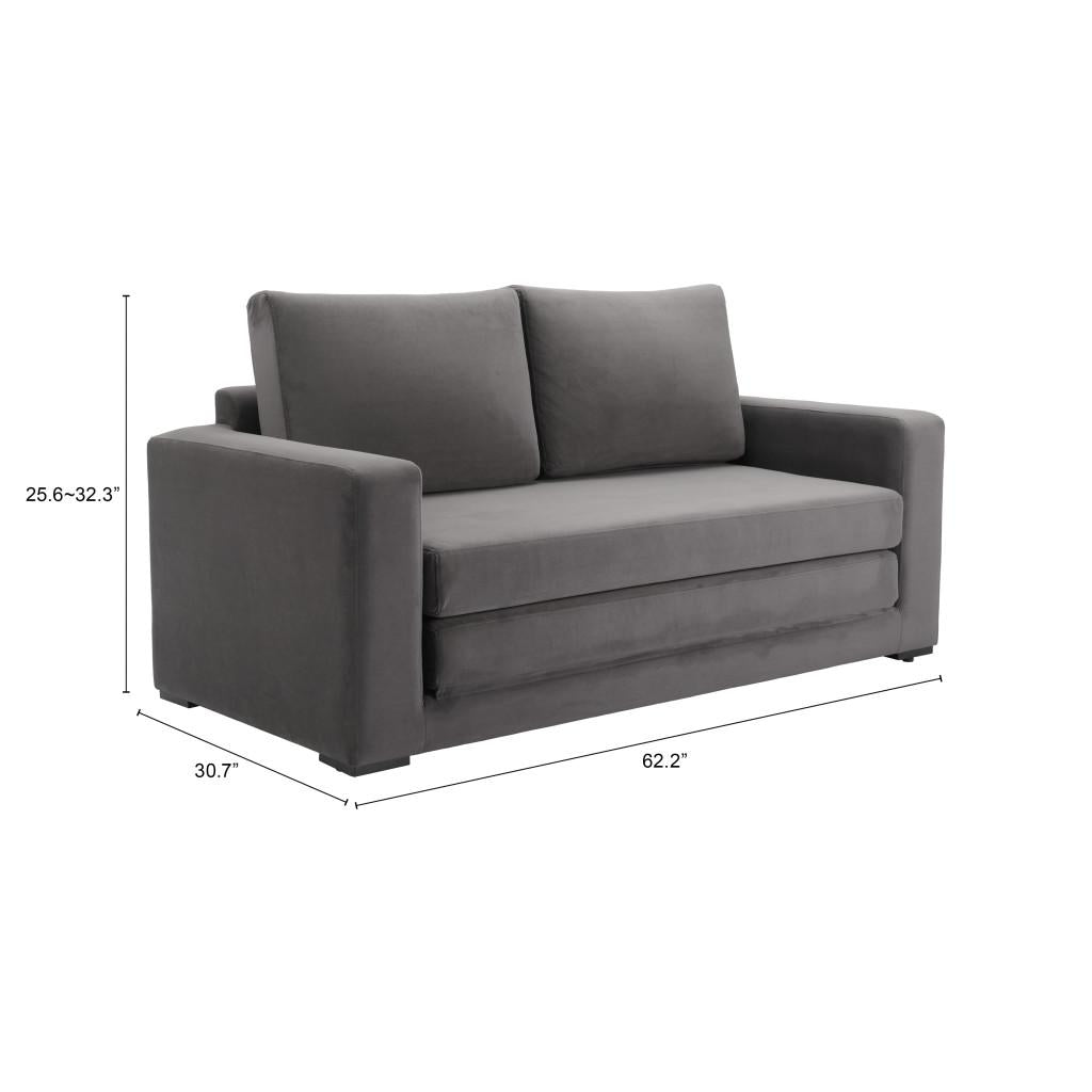 ZUO Jide Sleeper Sofa Gray