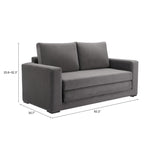 ZUO Jide Sleeper Sofa Gray