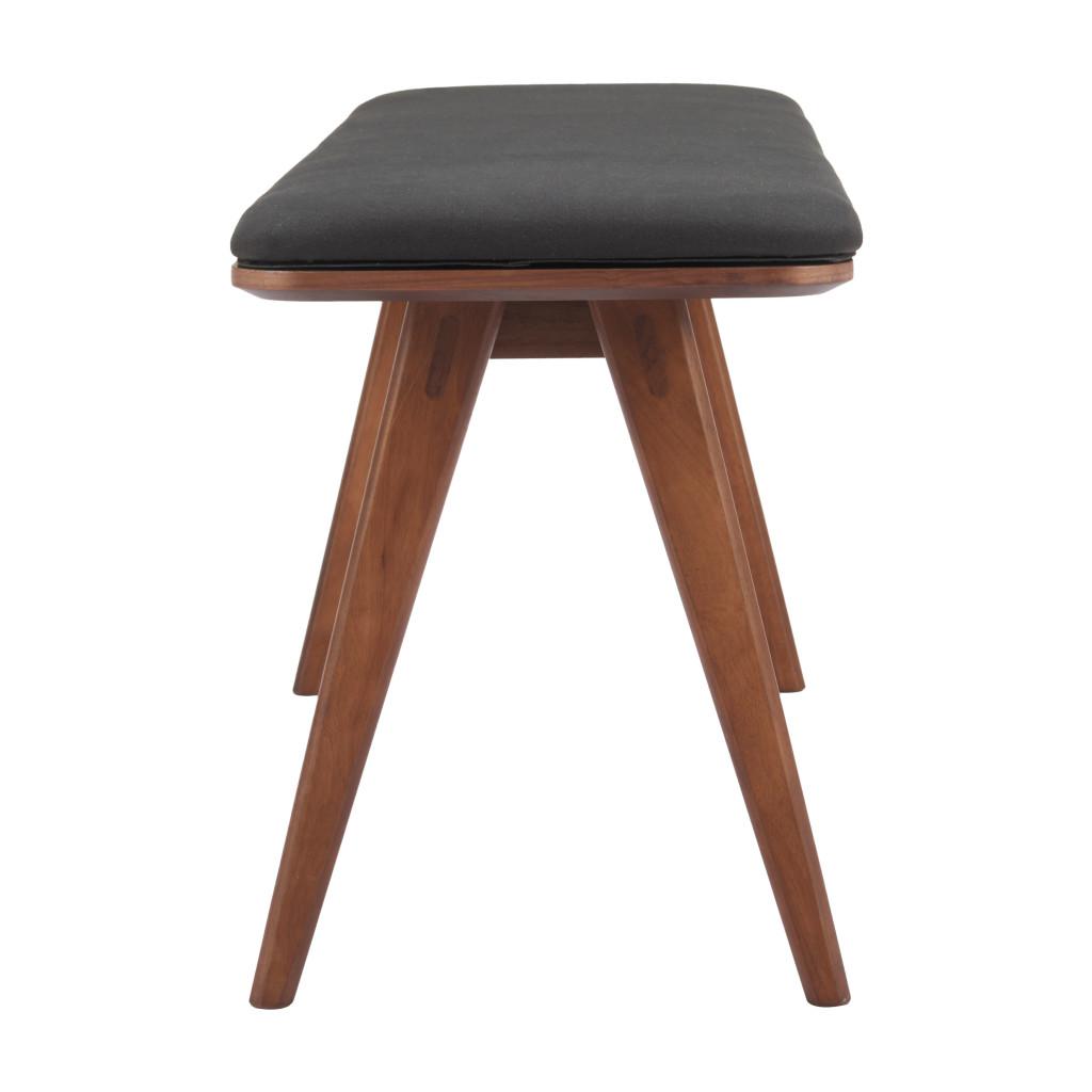 ZUO Kazwali Bench Black & Walnut