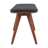 ZUO Kazwali Bench Black & Walnut