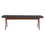 ZUO Kazwali Bench Black & Walnut