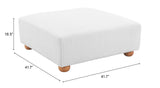 ZUO Tayte Ottoman White