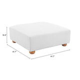 ZUO Tayte Ottoman White