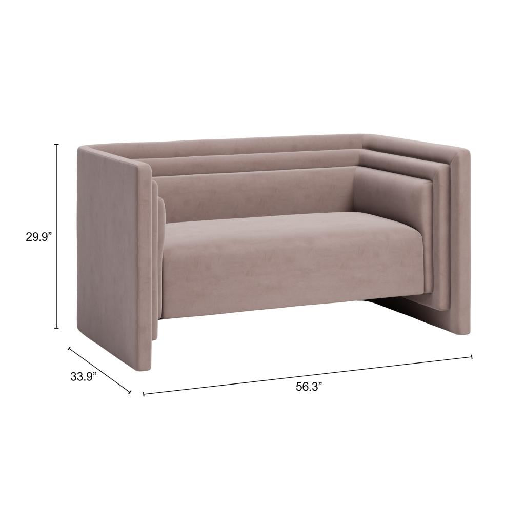 ZUO Trippel Loveseat Taupe