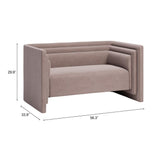 ZUO Trippel Loveseat Taupe