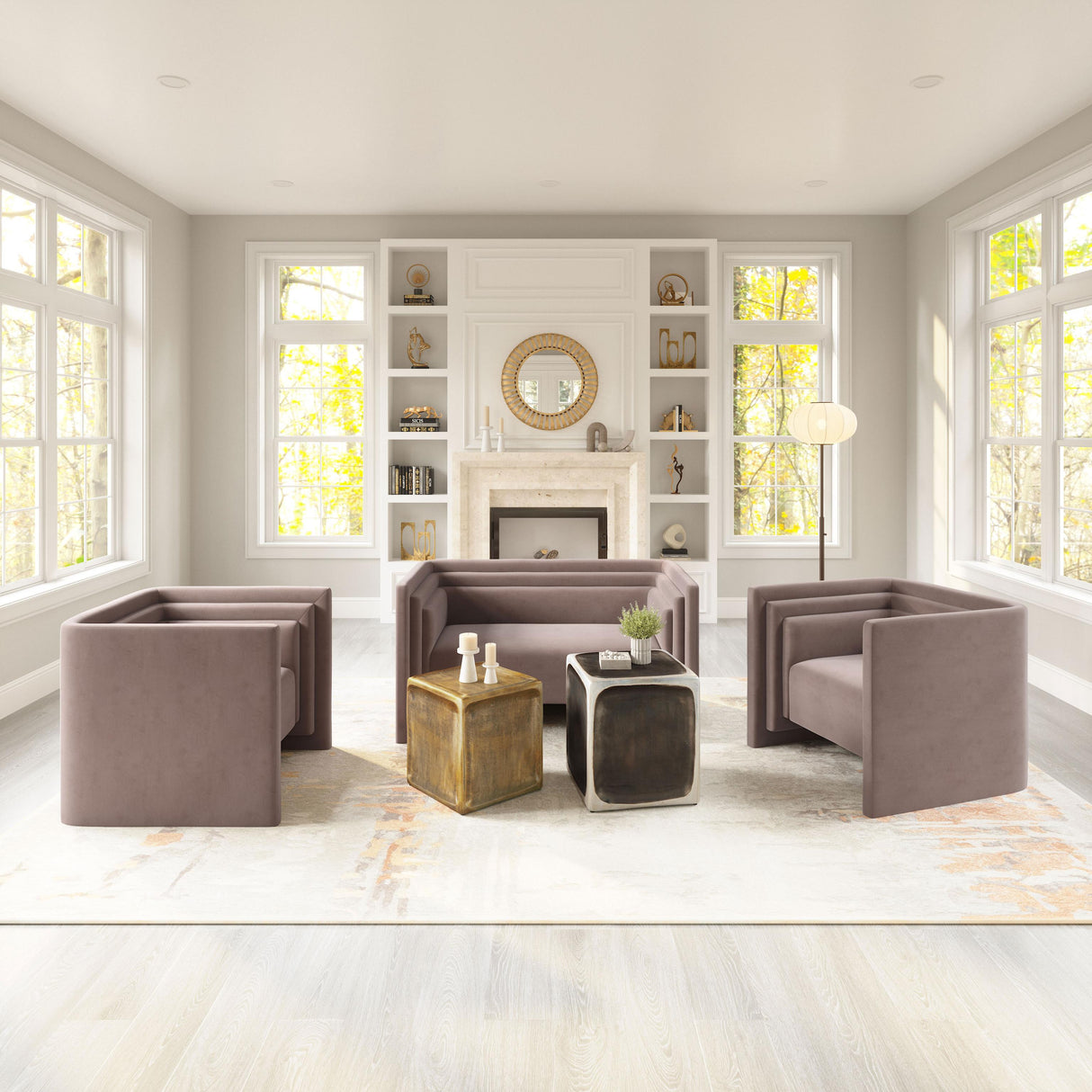 ZUO Trippel Loveseat Taupe