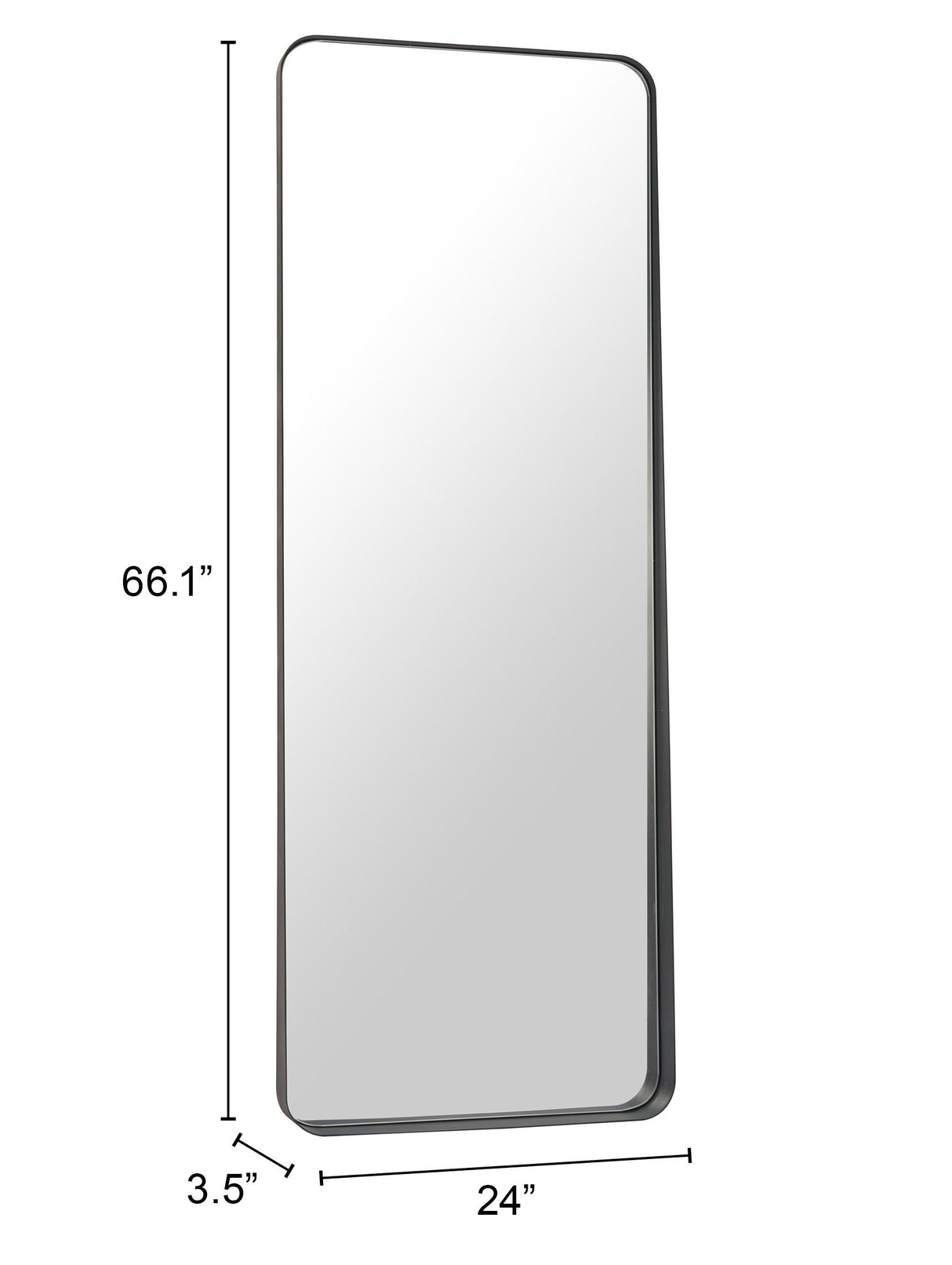 ZUO Riga Mirror Black