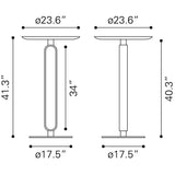 ZUO Derry Bar Table Black