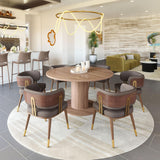 ZUO Brew Dining Chair Brown & Walnut