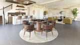 ZUO Brew Dining Chair Brown & Walnut