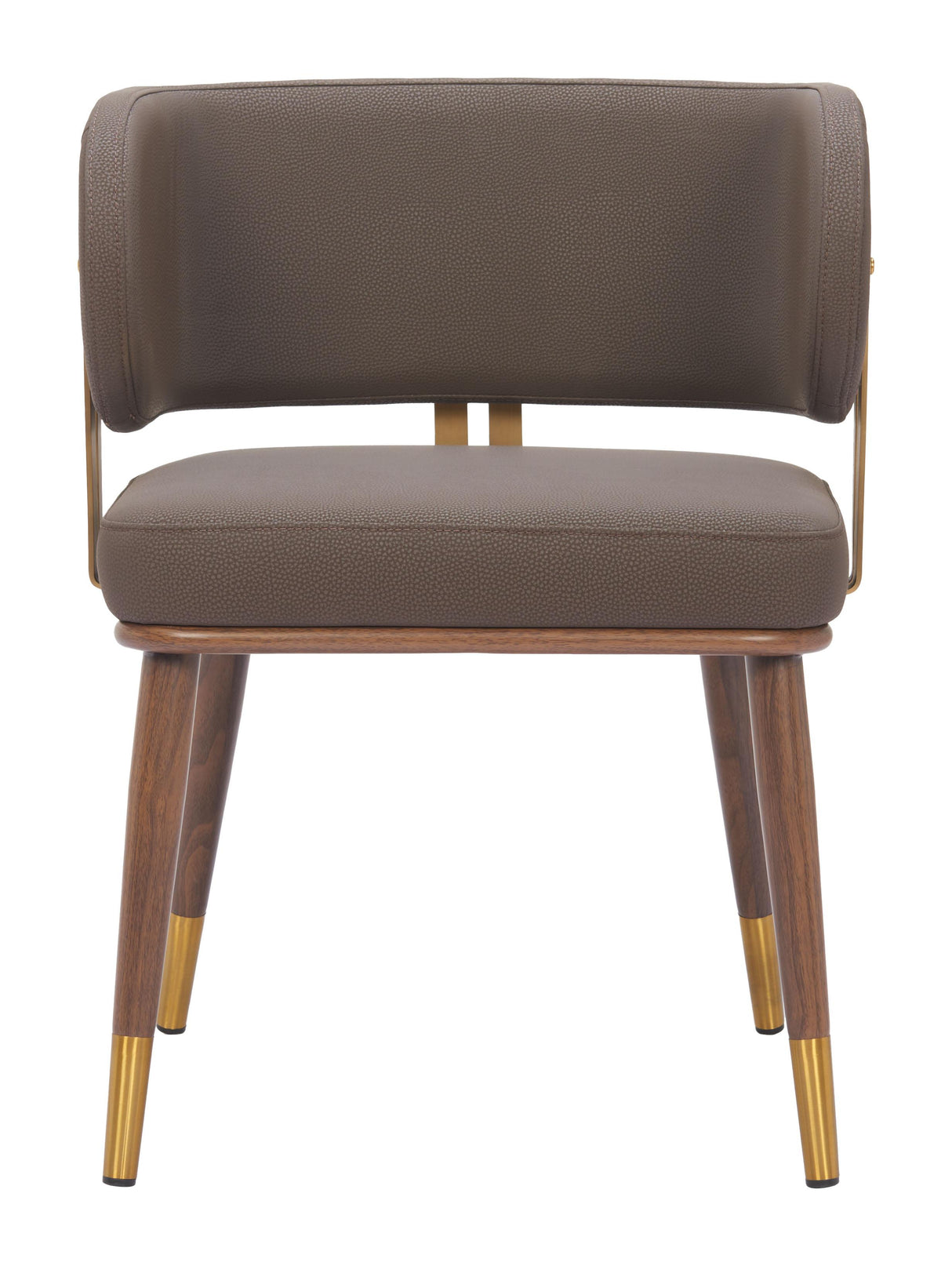 ZUO Brew Dining Chair Brown & Walnut