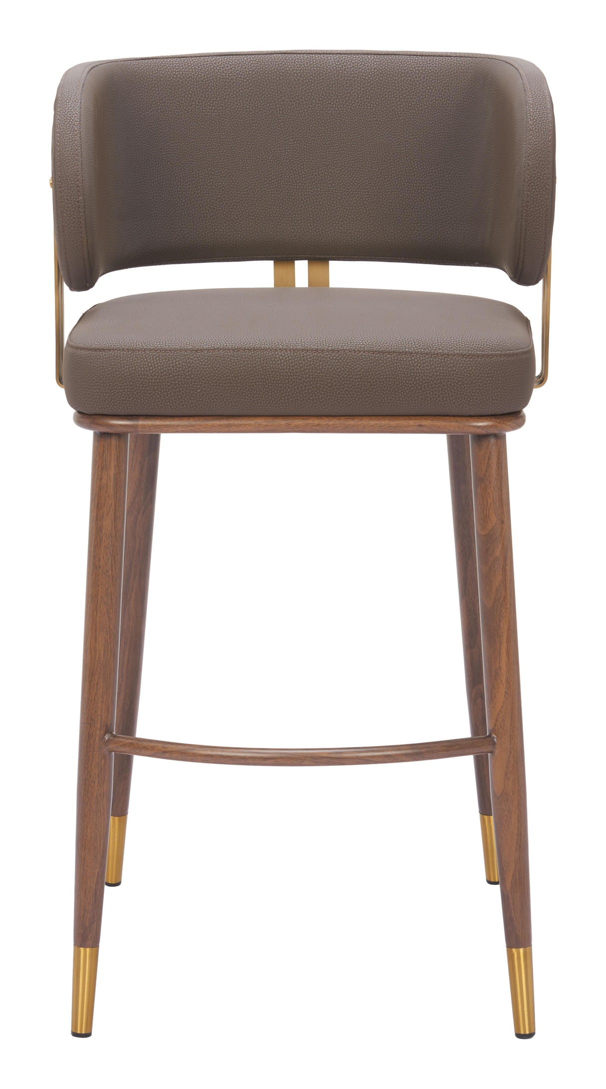 ZUO Brew Barstool Brown & Walnut