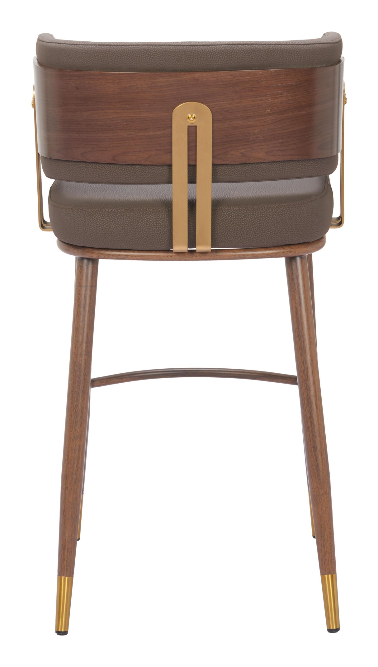 ZUO Brew Barstool Brown & Walnut