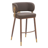 ZUO Brew Barstool Brown & Walnut